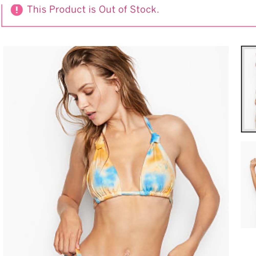 Victoria’s Secret knotted triangle top XL Lemon